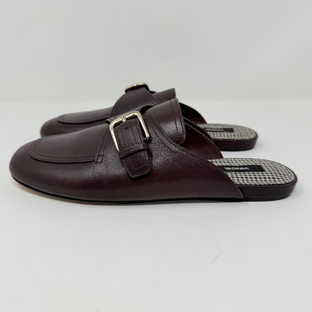New Vince Minetta Leather Loafer Mule Chili Brown Sz 6.5 - Picture 7 of 13
